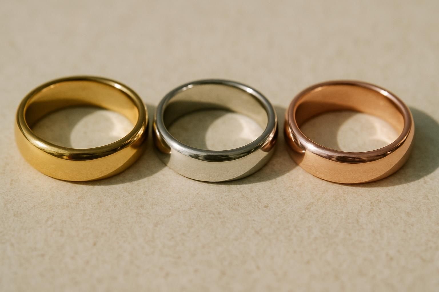 découvrez les différences entre l'or jaune, l'or blanc et l'or rose pour choisir le bijou parfait selon votre style et vos préférences.