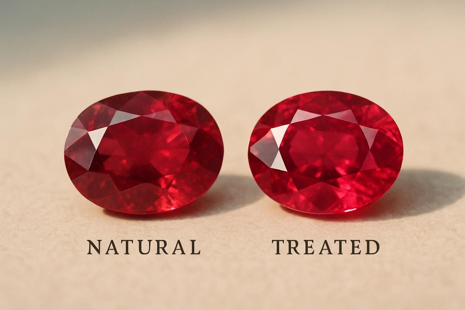 découvrez comment différencier un rubis naturel d'un rubis traité grâce à nos conseils experts et apprenez à reconnaître les caractéristiques uniques de chaque pierre précieuse.